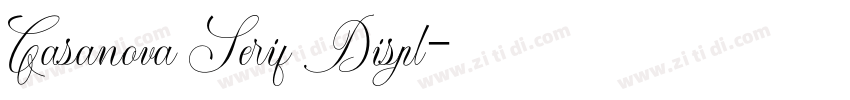 Casanova Serif Displ字体转换
